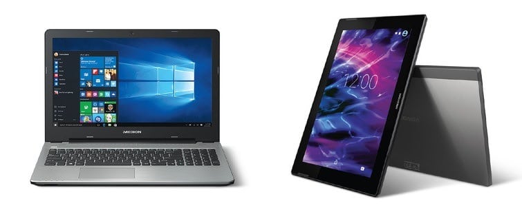 Medion Laptop and Tablet