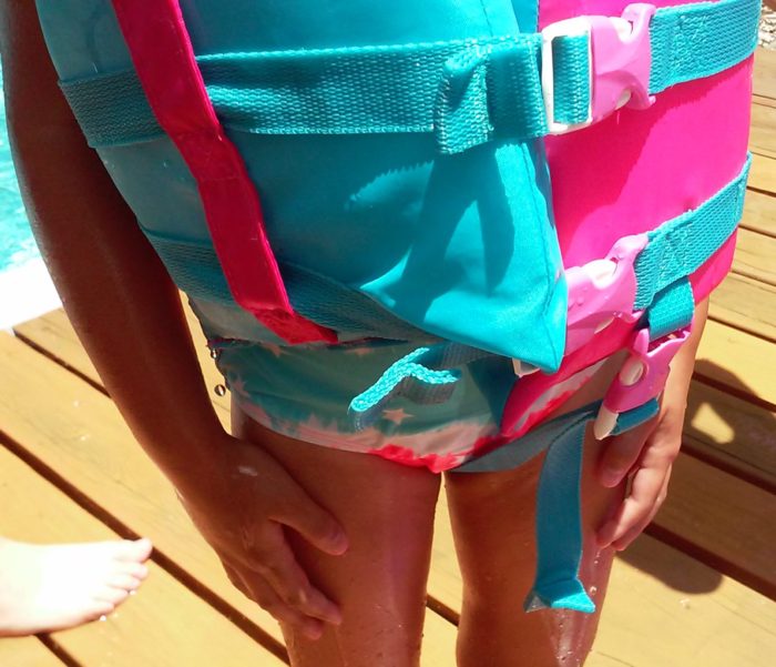 Picture of the vest slipped up on the left side