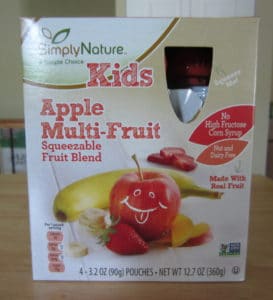 SimplyNature Kids Apple Multi-Fruit Squeezable Fruit Blend