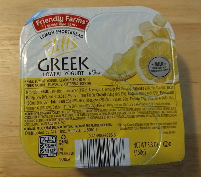 Tilts Lemon Shortbread Greek Lowfat Yogurt