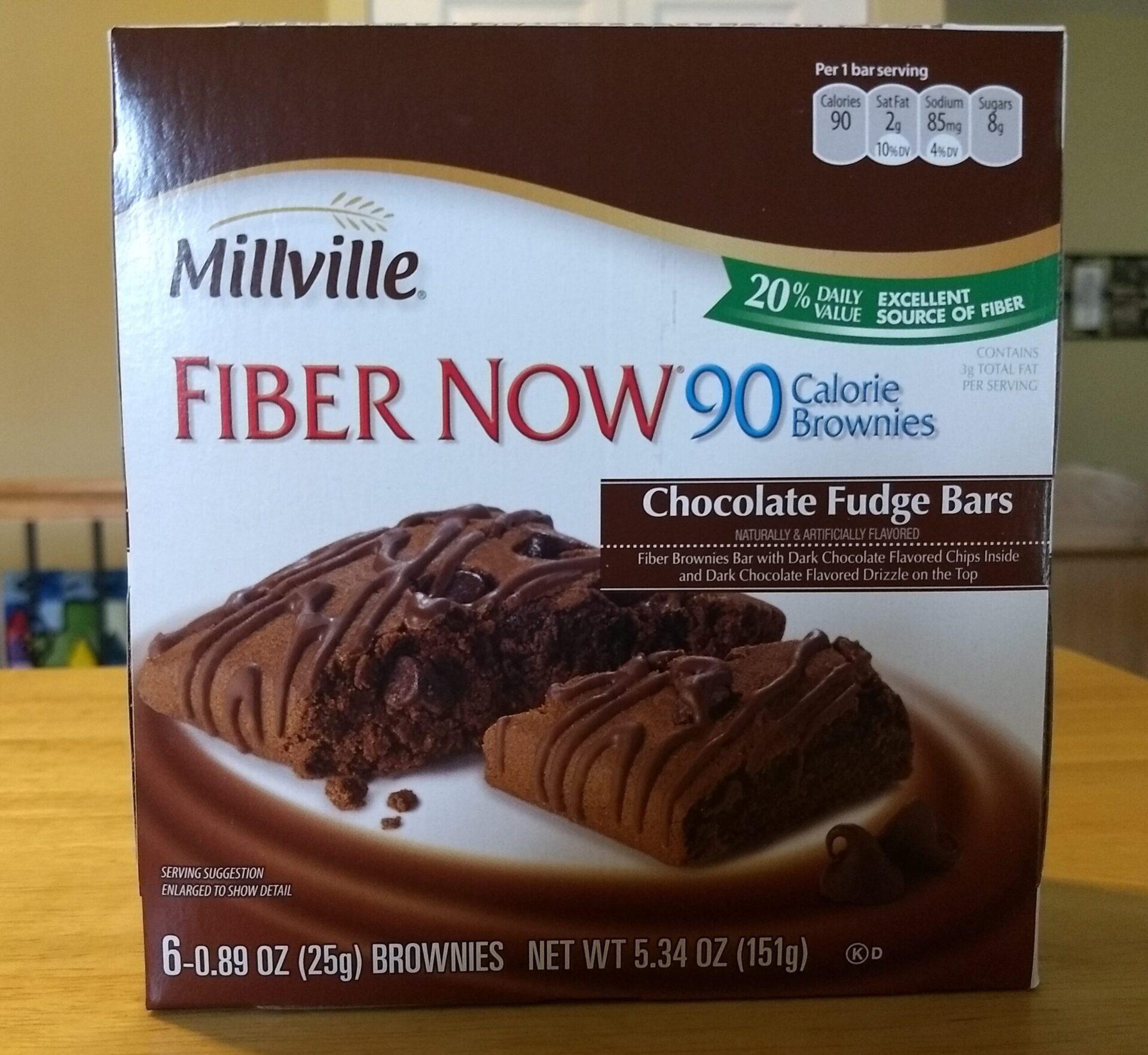 Millville Fiber Now 90 Calorie Chocolate Fudge Bars