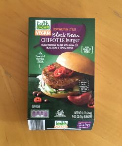Earth Grown Vegan Southwest Style Black Bean Chipolte Burger