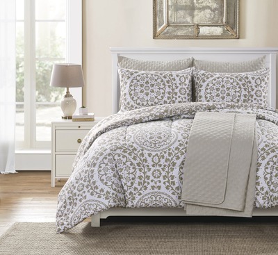 Huntington Home 6-Piece Reversible Comforter and Coverlet Set