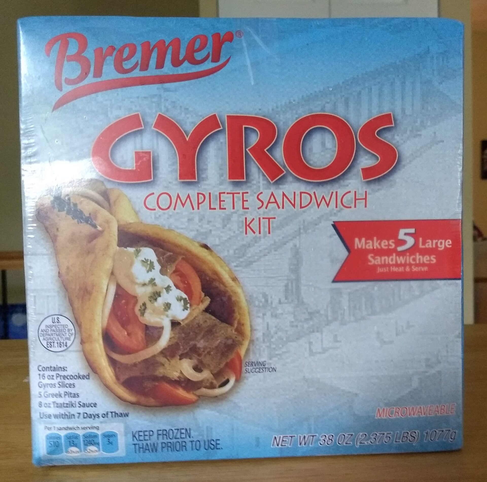 Bremer Gyros Complete Sandwich Kit