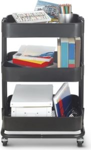 SOHL Furniture 3-Tier Metal Rolling Cart