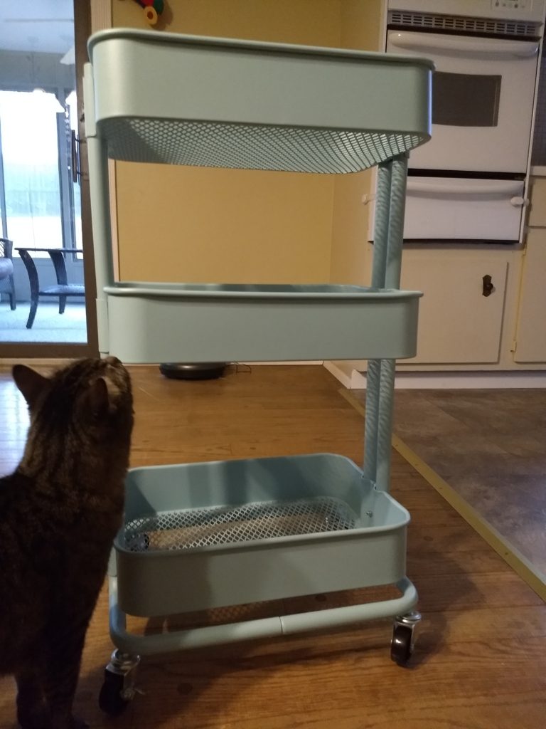 SOHL Furniture Life Concepts 3 Tier Metal Rolling Cart