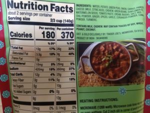 Jaipur Vegetables ingredients