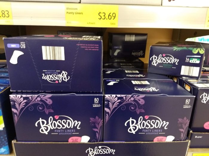 Aldi Blossom Feminine Hygiene Products 