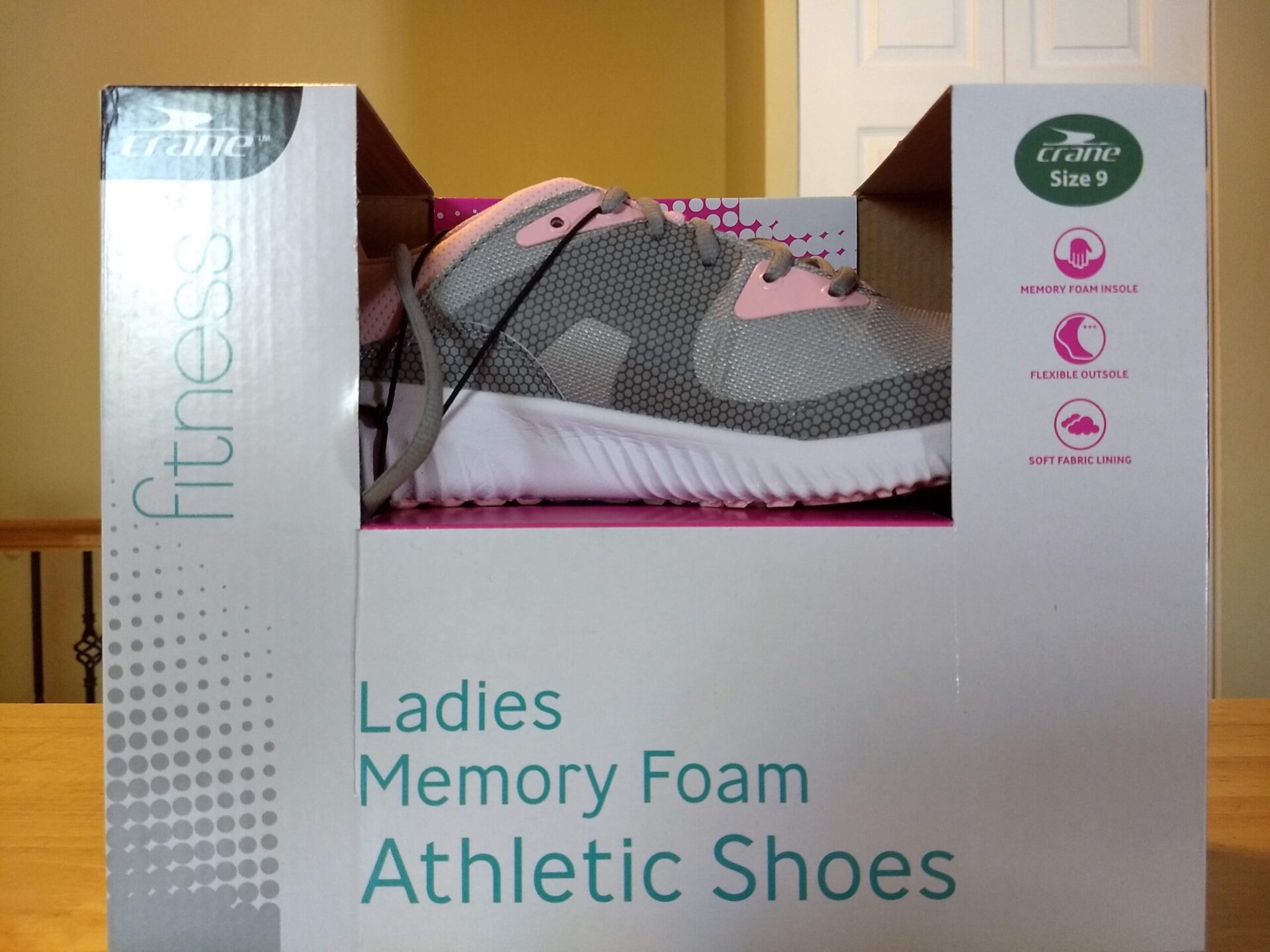 Crane Ladies Memory Foam Athletic Shoes 