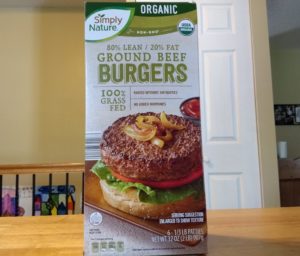 Simply Nature Grass Fed Ground Beef Burgers