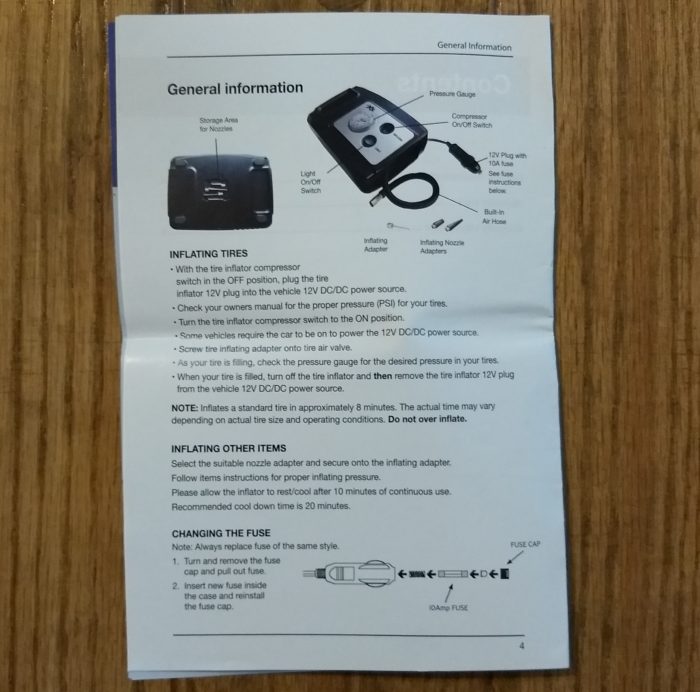 Auto XS Portable Tire Inflator