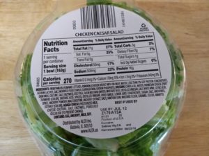 Little Salad Bar Chicken Caesar Salad Nutrition Info