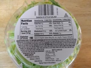 Little Salad Bar Santa Fe Style Salad Nutrition Info