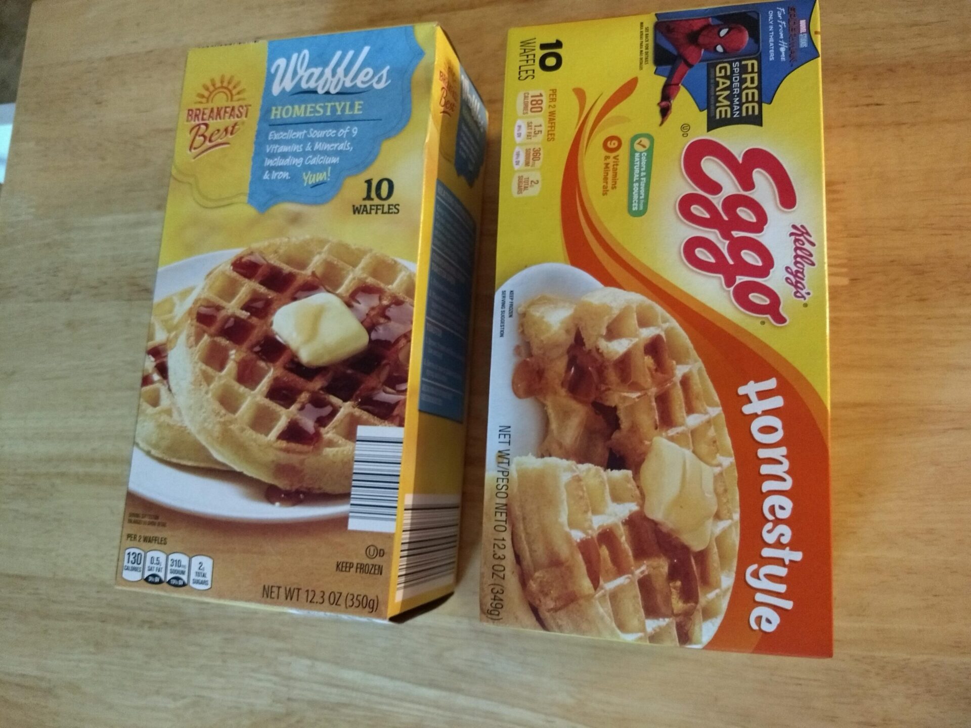 Aldi waffles vs Eggo waffles