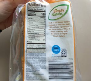 Simply Nature Pumpkin Spice It Up Bread ingredients and nutrition info