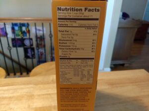Trader Joe's Pumpkin O's nutrition and ingredients