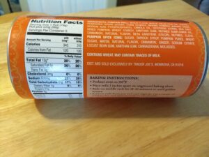 Trader Joe's Pumpkin Rolls nutrition and ingredients