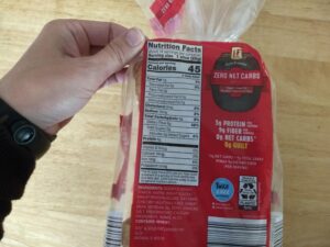 L'Oven Fresh Keto Friendly Zero Net Carbs Bread nutrition and ingredients