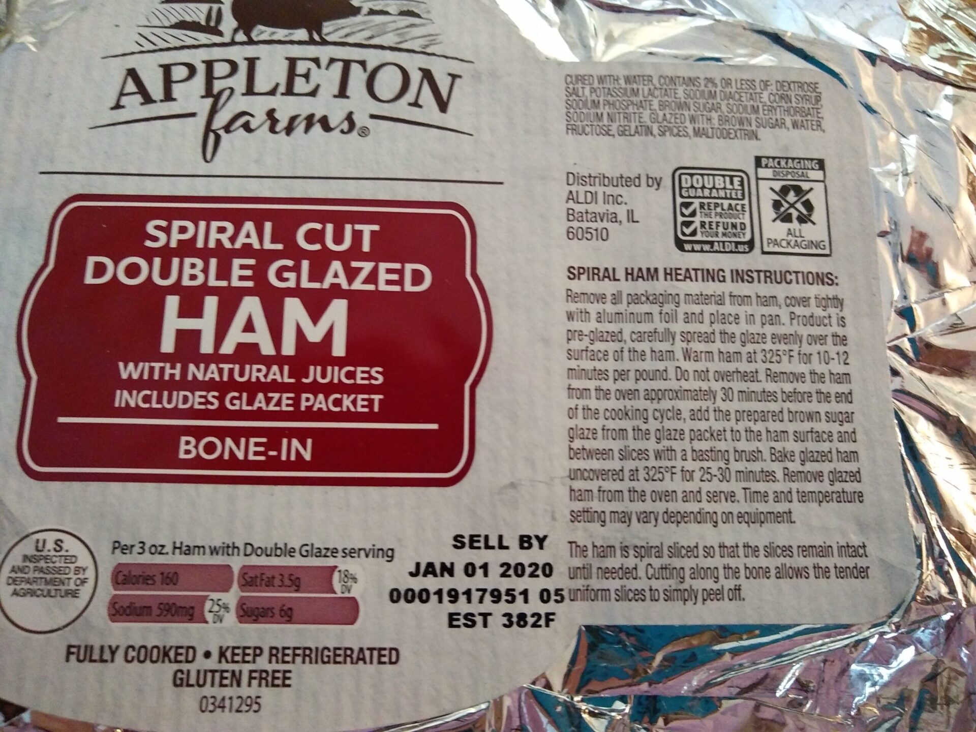 Appleton Farms Spiral Ham Cooking Instructions