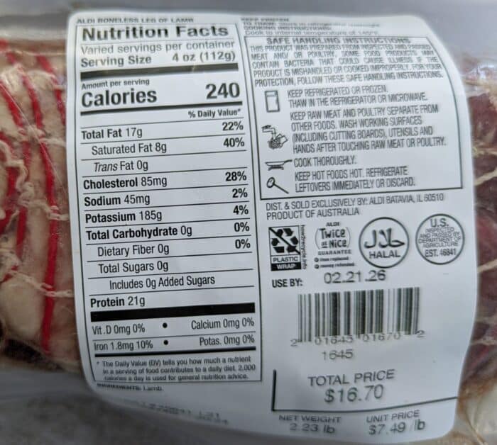 Specially Selected Boneless Leg of Lamb