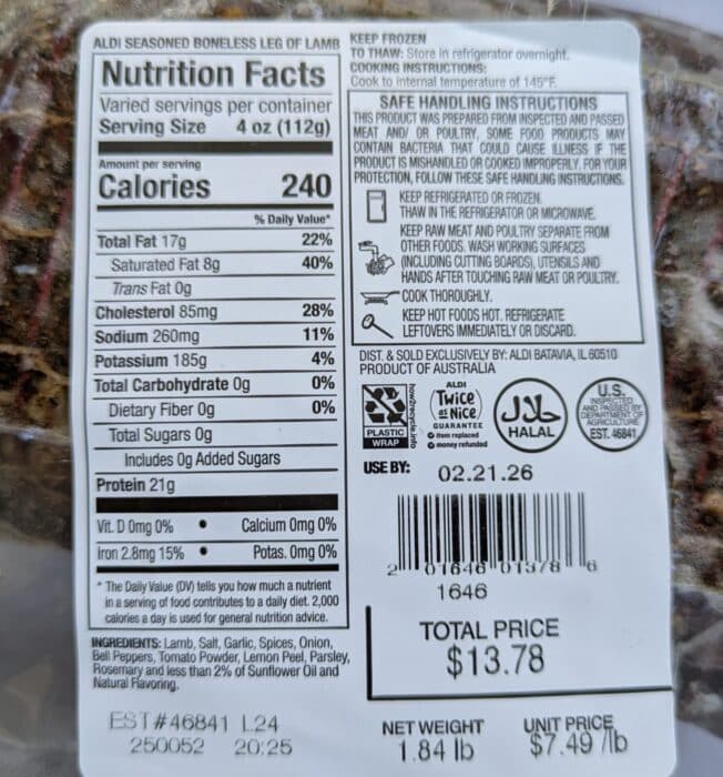 Specially Selected Boneless Leg of Lamb
