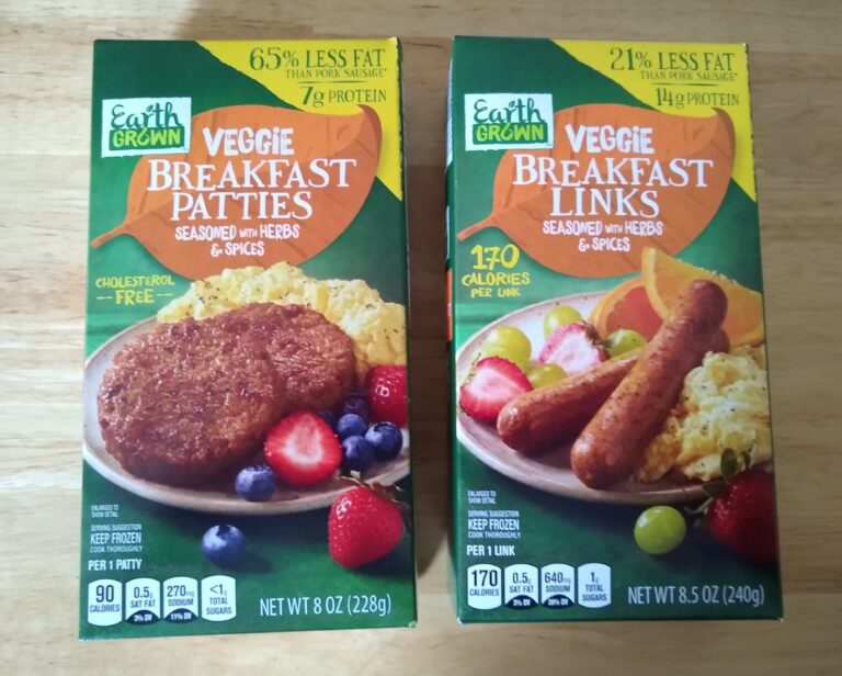 Earth Grown Vegan Breakfast Links and Patties