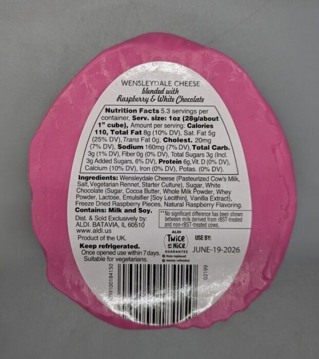 Emporium Selection Wensleydale Cheese with Raspberry & White Chocolate
