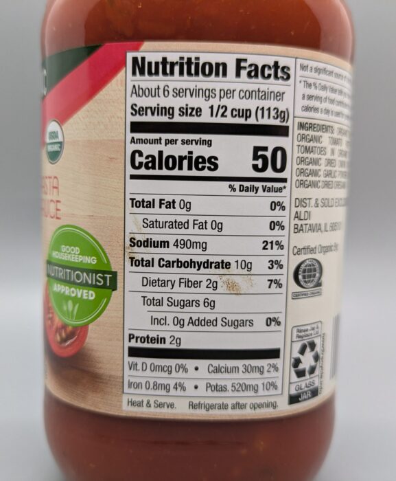 Simply Nature Organic Marinara Pasta Sauce