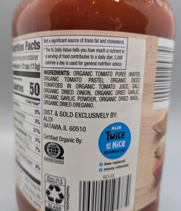 Simply Nature Organic Marinara Pasta Sauce