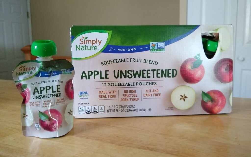 Simply Nature Apple Unsweetened Squeezeable Fruit Blend
