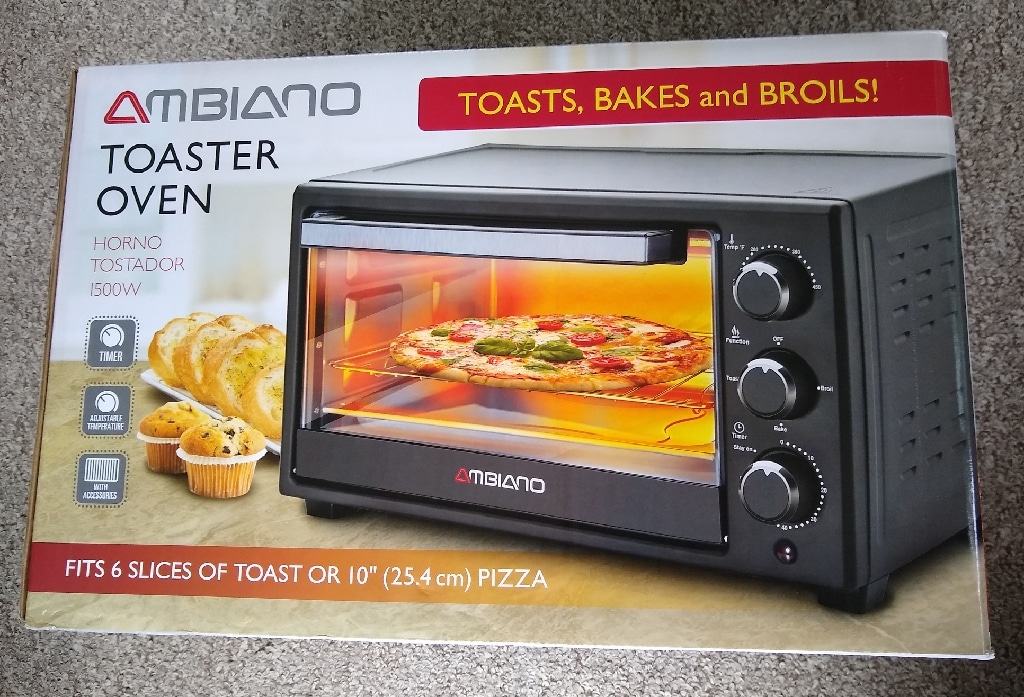 12L Toaster Oven Powerful 800W Bake Grill Broil Toast Timer Temp & Heat  Selector