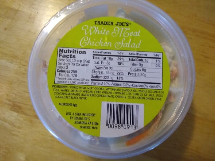 Trader Joe's White Meat Chicken Salad