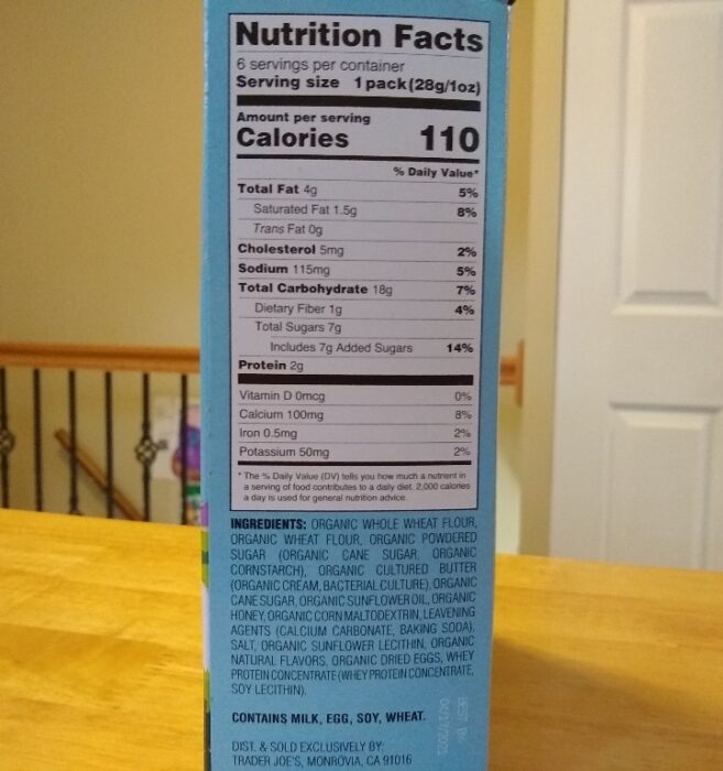 Trader Joe's Organic Honey Hedgehog Cookies