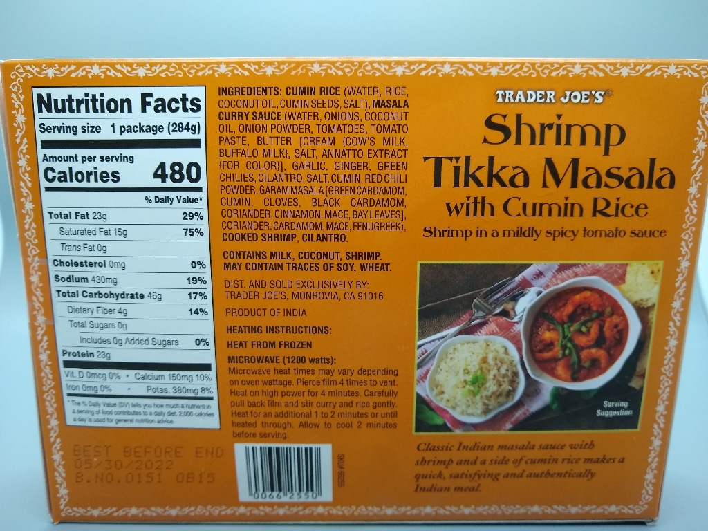 Trader Joe S Shrimp Tikka Masala With Cumin Rice Aldi Reviewer