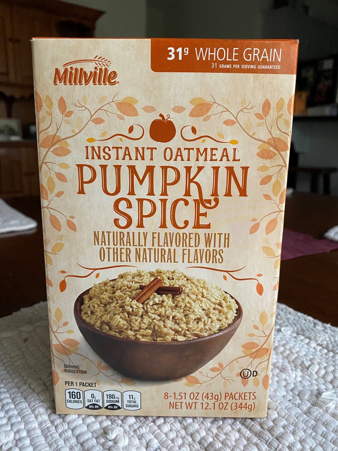 Millville Pumpkin Spice Instant Oatmeal 5