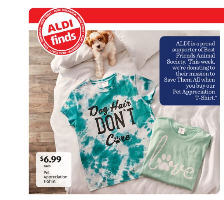 Best Friends Animal Society Aldi t-shirts