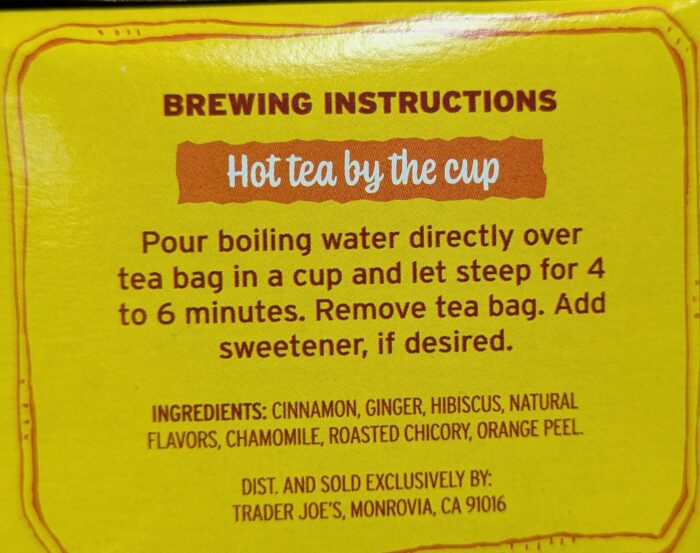 Trader Joe's Harvest Blend Herbal Tea