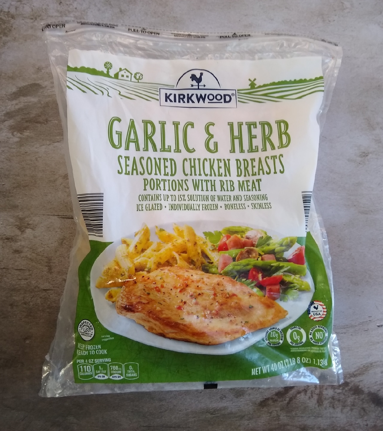 Kirkwood Garlic and Herb Seasoned Chicken Breasts