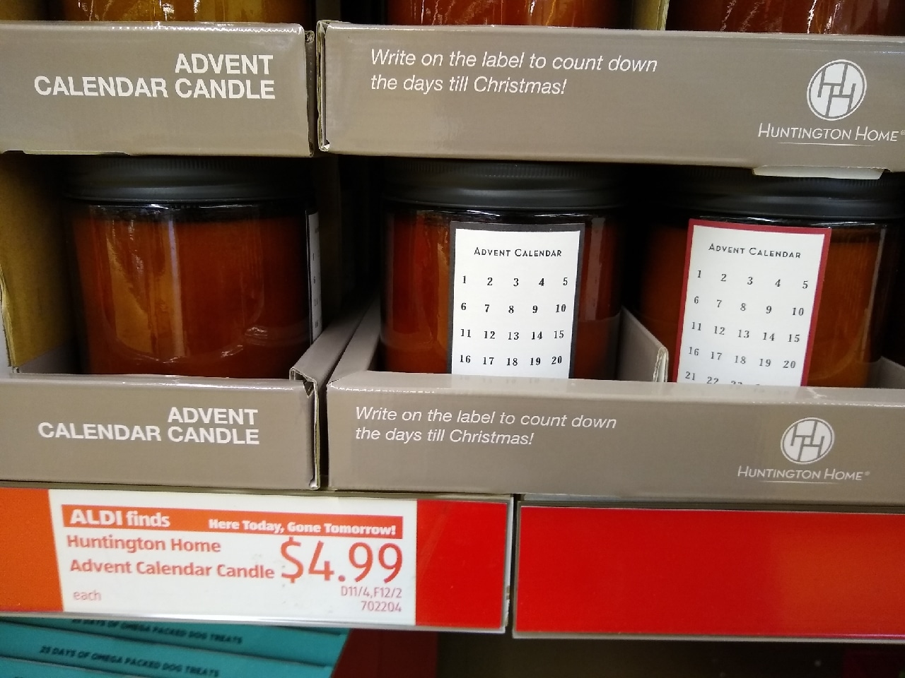Huntington Home Advent Calendar Candle | ALDI REVIEWER Huntington Home Advent Calendar Candle | ALDI REVIEWER