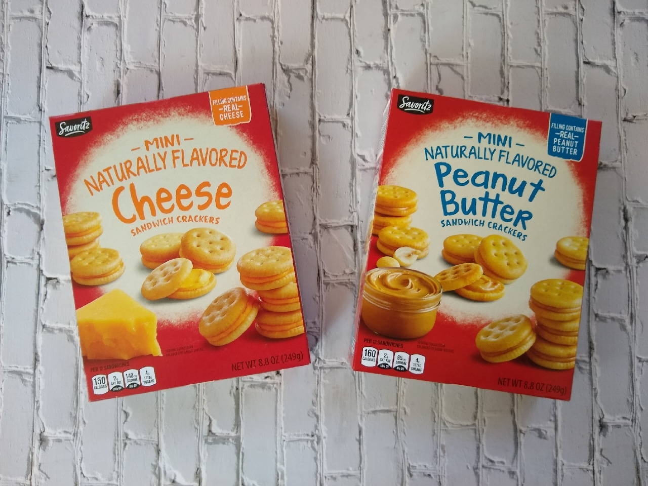 Savoritz Mini Cheese and Peanut Butter Sandwich Crackers