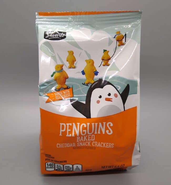Savoritz Penguins Baked Cheddar Snack Crackers