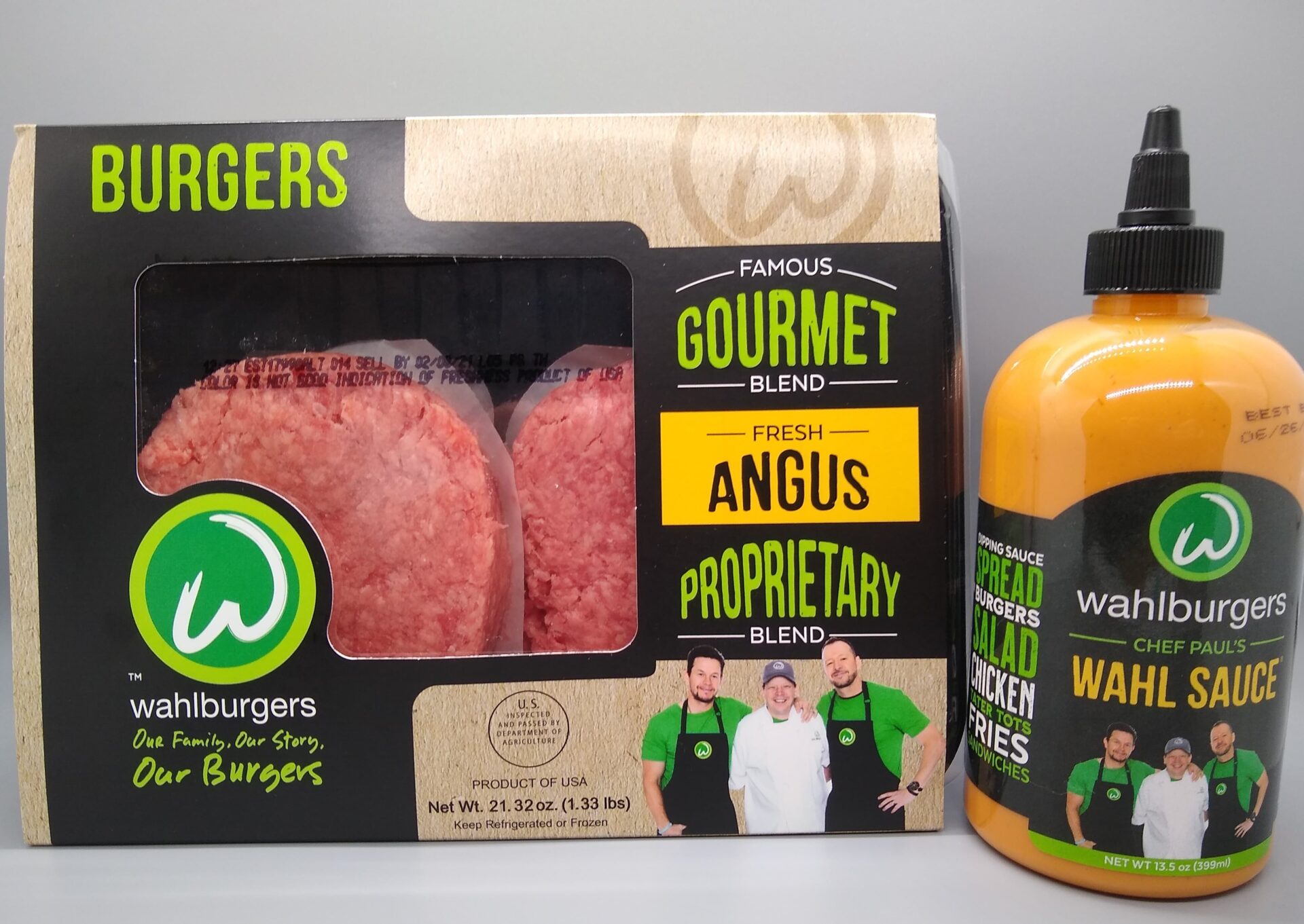 Wahlburgers Gourmet Blend Angus Beef Burgers + Wahl Sauce