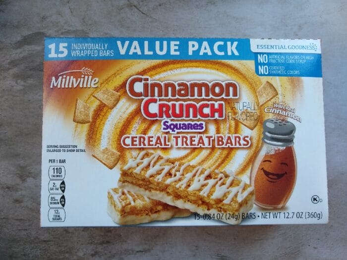Millville Cinnamon Crunch Squares Cereal Bars