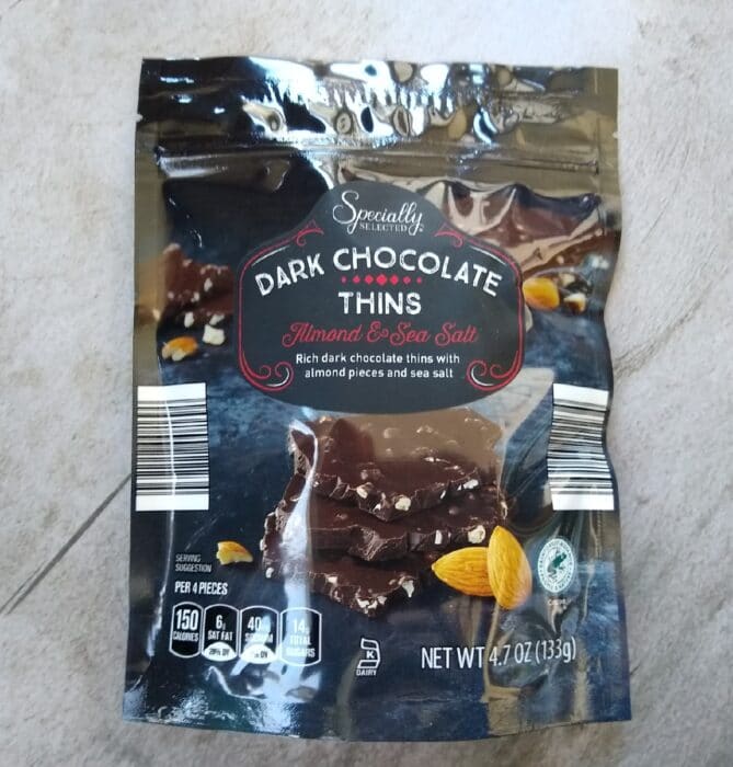 Specially Selected Dark Chocolate Thins with Almond and Sea Salt
