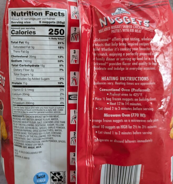 Kirkwood Fully Cooked Chicken Breast Nuggets