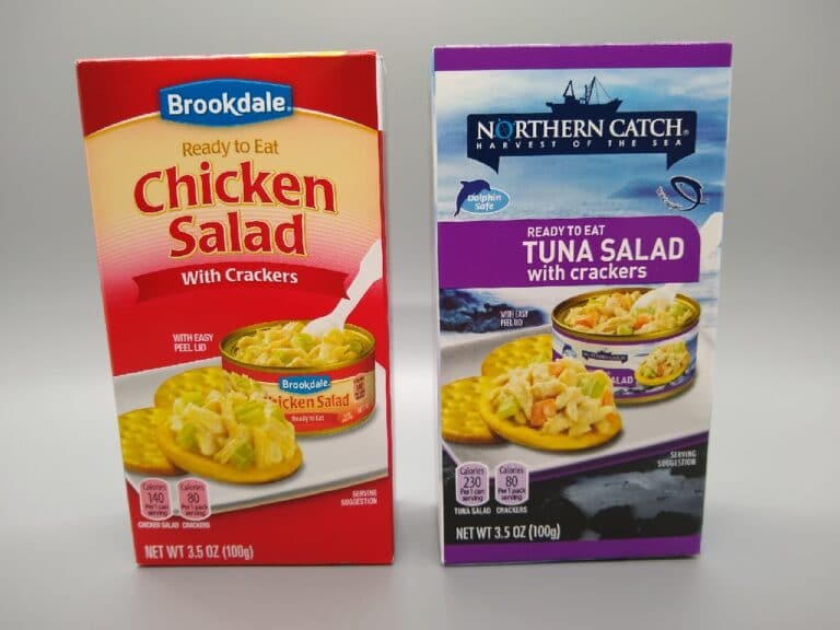 Northern Catch Ready to Eat Tuna Salad with Crackers and Brookdale Ready to Eat Chicken Salad with Crackers