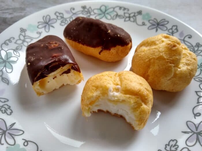 Specially Selected Mini Cream Puffs and Specially Selected Mini Éclairs