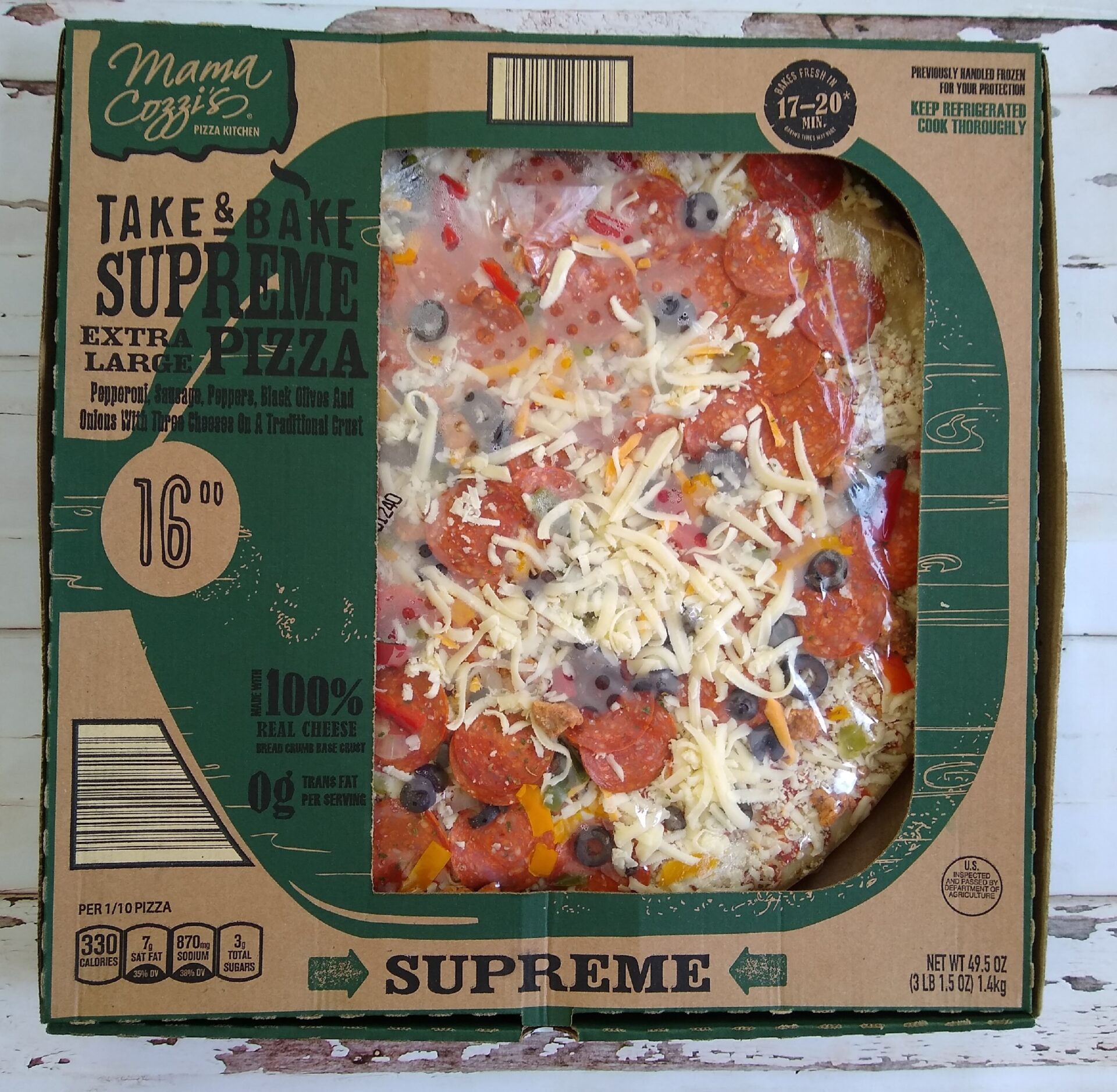 Mama Cozzi&amp;#39;s Take &amp; Bake Supreme Extra Large 16&amp;quot; Pizza | ALDI REVIEWER