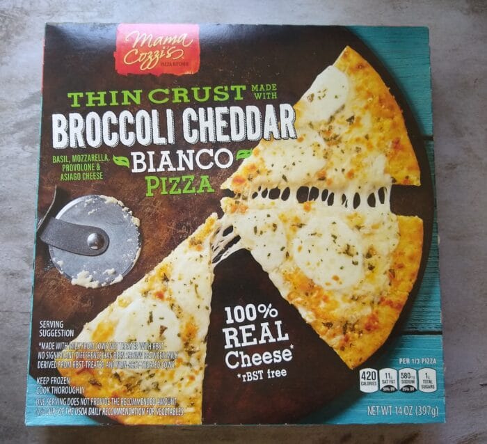 Mama Cozzi's Thin Crust Broccoli Cheddar Bianco Pizza