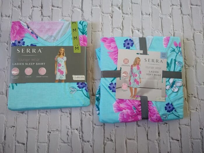 Serra Lounge Wear Ladies Sleep Shirt and Serra Lounge Wear Ladies Soft Robe